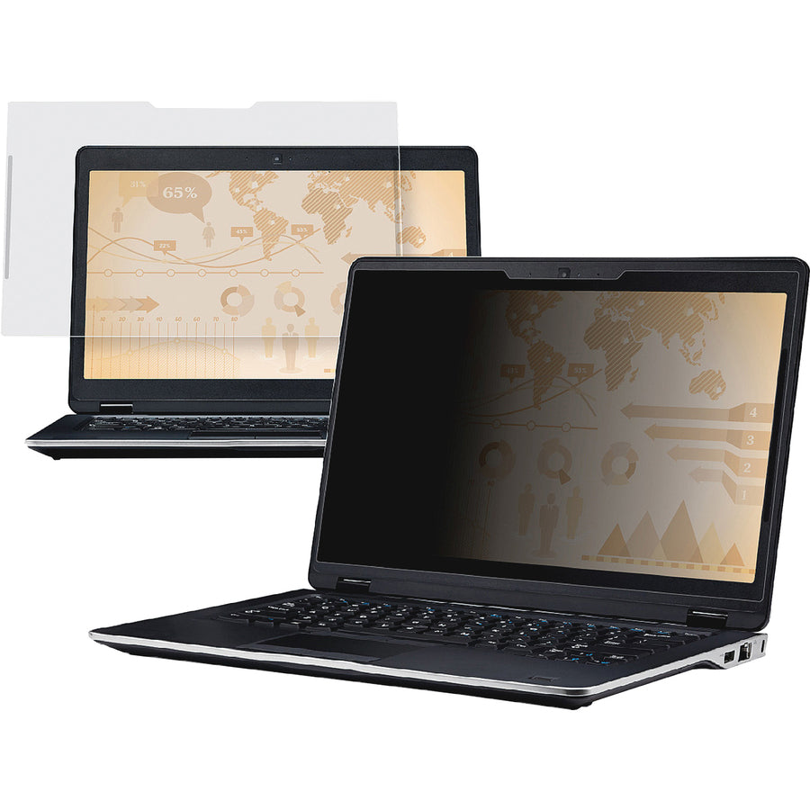 3M Privacy Filter Black - For 15.6" Widescreen LCD Notebook - 16:9 - Dust Resistant, Scratch Resistant - For 15.6" Widescreen LCD Notebook - 16:9 - Dust Resistant, Scratch Resistant