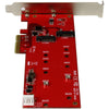 StarTech.com 2x M.2 SATA SSD Controller Card - PCIe - PCI Express M.2 SATA III Controller - NGFF Card Adapter
