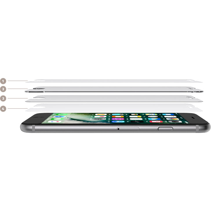 Belkin ScreenForce Tempered Glass Screen Protector for iPhone 8 Plus/7 Plus Crystal Clear
