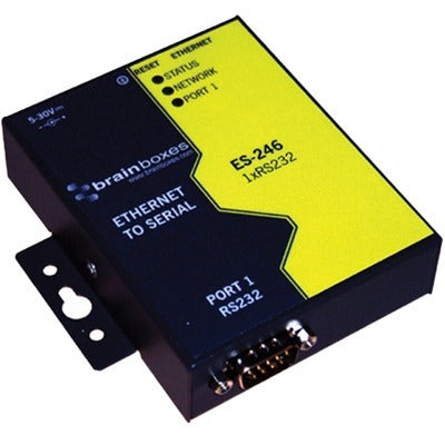 Brainboxes 1 Port RS232 Ethernet to Serial Adapter