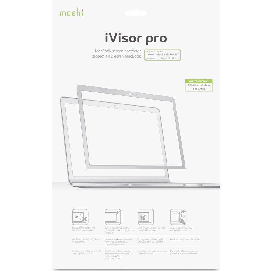 Moshi iVisor Screen Protector for 13-inch MacBook Air, Bubble-proof, Washable and Reusable, No Residue