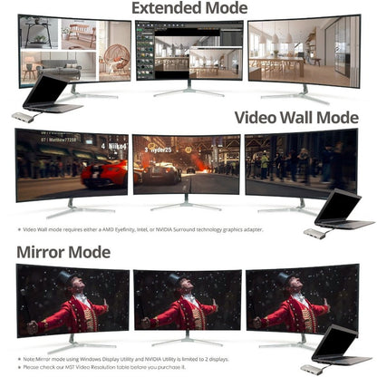 USB-C to Multi-Video MST Hub with 100W PD 3.0 - 4K@60Hz Ultra HD