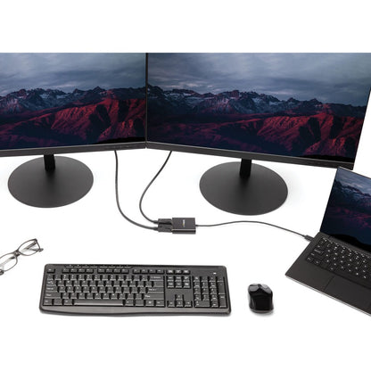 StarTech.com 2-Port Multi Monitor Adapter - USB-C to DisplayPort 1.2 Video Splitter - USB-C to Dual DP MST Hub - TB3 Compatible - Windows