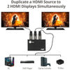 SIIG 2 Port HDMI 2.0 4K @60Hz HDR Splitter with EDID & Downscaler