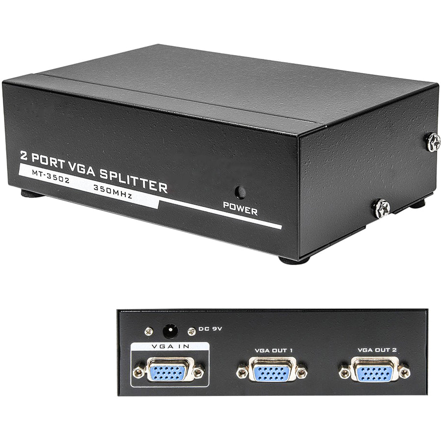 4XEM 2-Port VGA Splitter 350 MHz