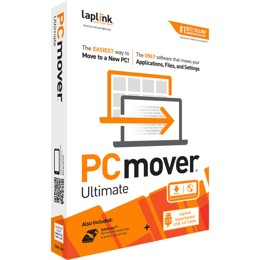 Laplink PCmover v.11.0 Ultimate With SuperSpeed USB 3.0 Cable - 10 PC
