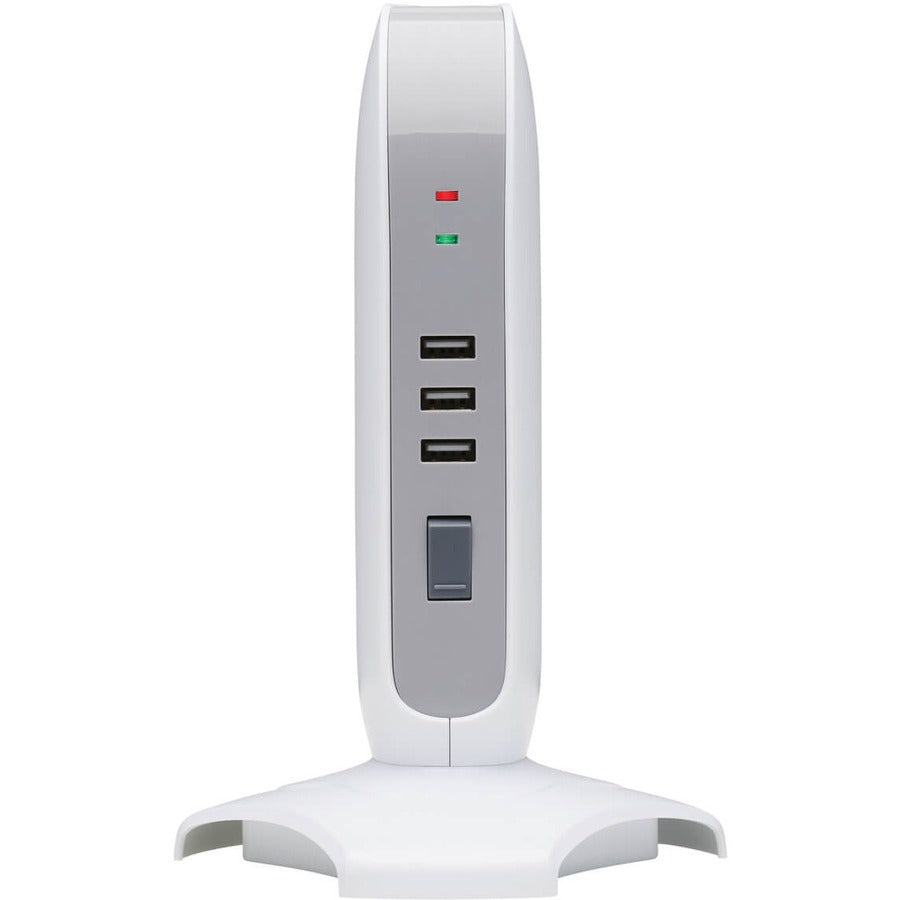 Tripp Lite Surge Protector Tower 5-Outlet 3 USB Ports 6ft Cord 5-15P White