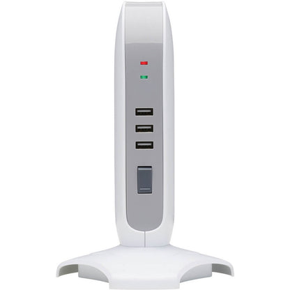 Tripp Lite Surge Protector Tower 5-Outlet 3 USB Ports 6ft Cord 5-15P White