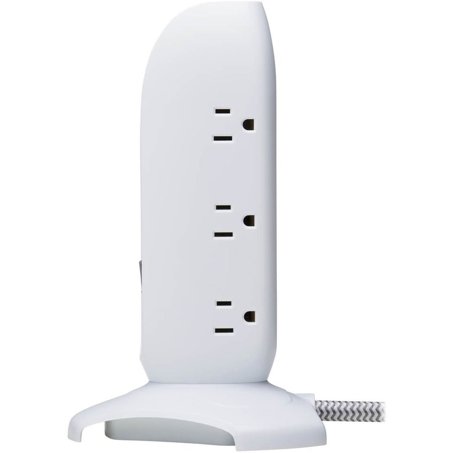 Tripp Lite Surge Protector Tower 5-Outlet 3 USB Ports 6ft Cord 5-15P White
