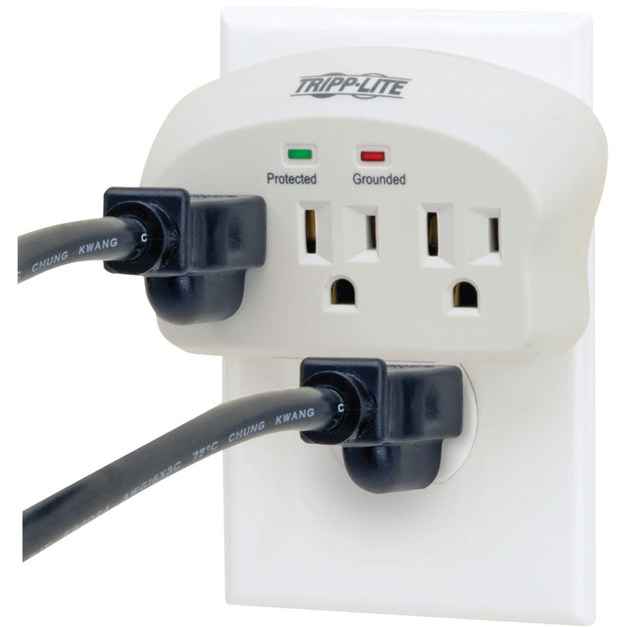 Tripp Lite Surge Protector Wallmount Direct Plug In 3 Outlet 660 Joules