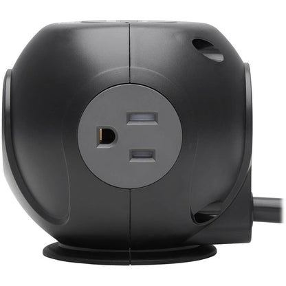 Tripp Lite Surge Protector with 3-Outlets & 4 USB Ports Spherical Black 6ft Cord