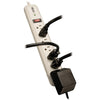 Tripp Lite Surge Protector Power Strip TL P74 R 120V Rt Angle 7 Outlet 4' Cord