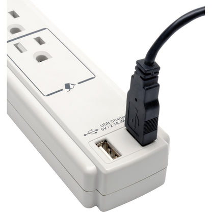 Tripp Lite Surge Protector Power Strip 120V USB 6 Outlet 6' Cord 990 Joule