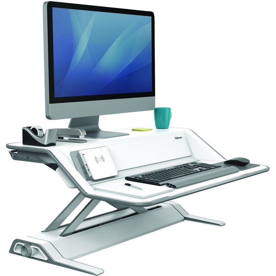 Fellowes Lotus&trade; DX Sit-Stand Workstation - White