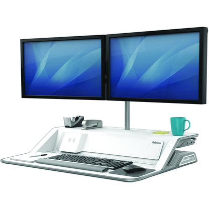 Fellowes Lotus&trade; DX Sit-Stand Workstation - White