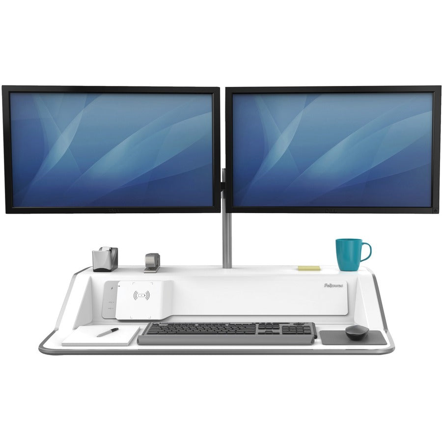 Fellowes Lotus&trade; DX Sit-Stand Workstation - White