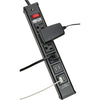Tripp Lite Surge Protector Power Strip 4-Outlet 4 USB Charging Ports 6ft Cord