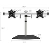 SIIG Easy-Adjust Dual Monitor Desk Stand - 13" to 27"
