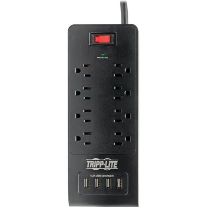 Tripp Lite Surge Protector Power Strip 8-Outlets 4 USB Ports 6ft Cord Black