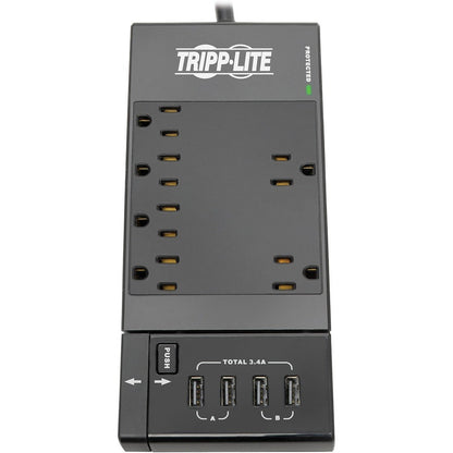 Tripp Lite Surge Protector Power Strip 6-Outlet w/4 USB Charging/Sync Ports
