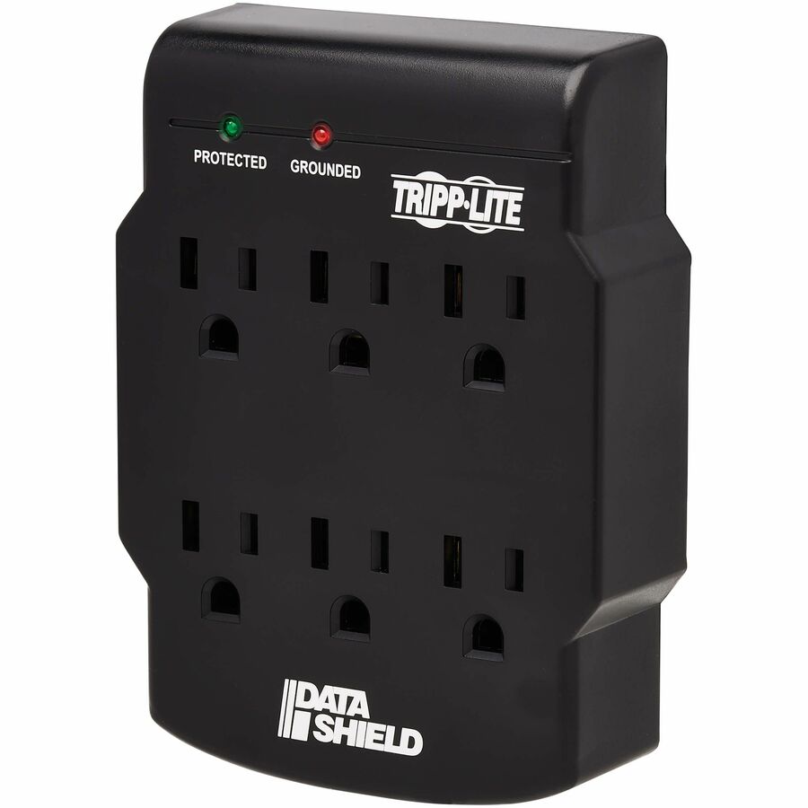 Tripp Lite Surge Protector Wallmount Direct Plug In 120V 6 Outlet 540 Joules Black
