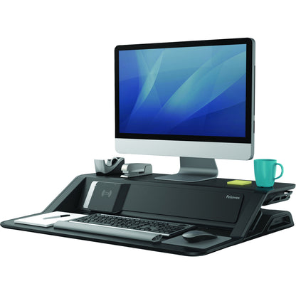 Fellowes Lotus; DX Sit-Stand Workstation - Black