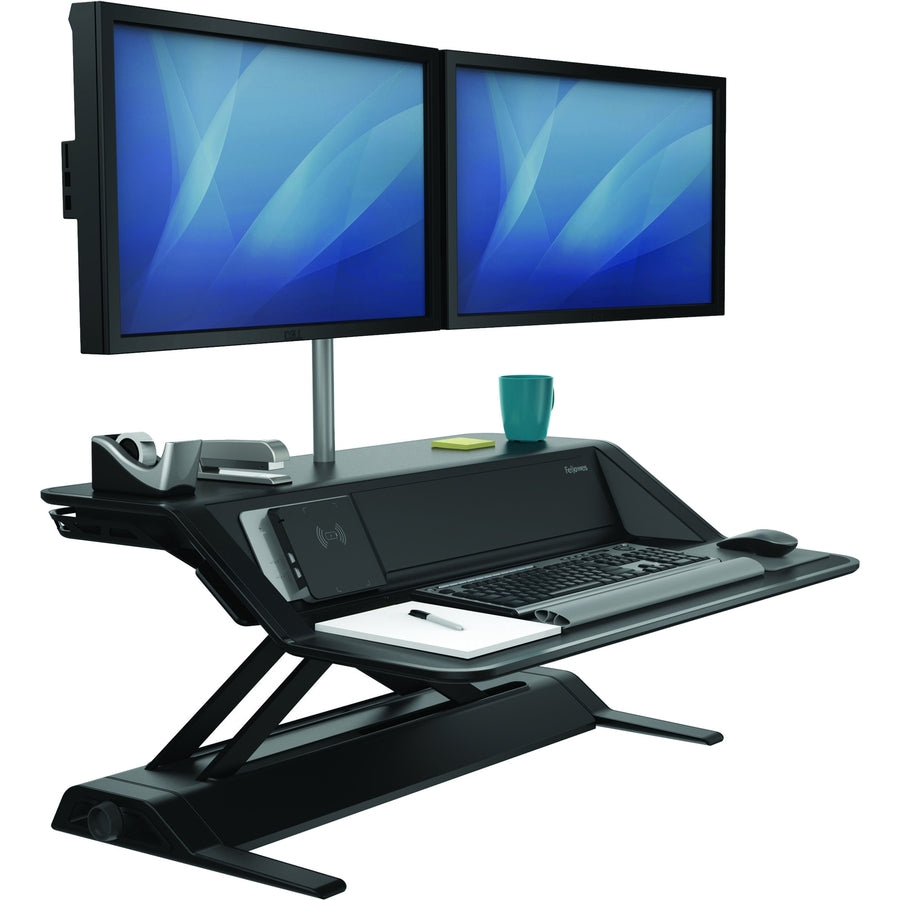 Fellowes Lotus; DX Sit-Stand Workstation - Black