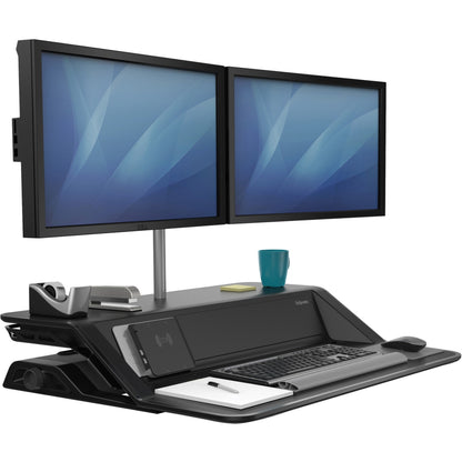 Fellowes Lotus; DX Sit-Stand Workstation - Black