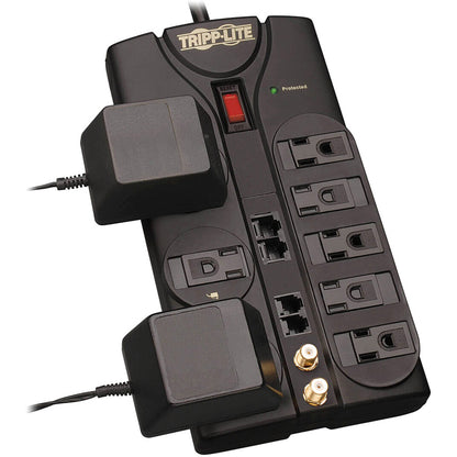 Tripp Lite Surge Protector Power Strip 120V 8 Outlet RJ11 RJ45 Coax 10' Crd 3240 Joule