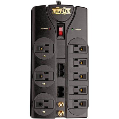 Tripp Lite Surge Protector Power Strip 120V 8 Outlet RJ11 RJ45 Coax 10' Crd 3240 Joule