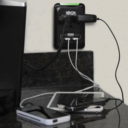 Tripp Lite Surge 3 Outlet 120V USB Charger Tablet Smartphone Ipad Iphone