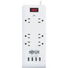 Tripp Lite TLP64USBRA15 6-Outlet Surge Suppressor/Protector