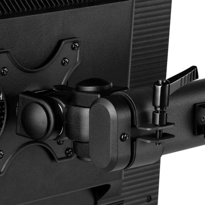 Atdec triple monitor desk mount with a freestanding base - Loads up to 17.6lb - VESA 75x75, 100x100