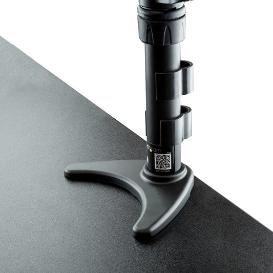 StarTech.com Dual Monitor Sit Stand Desk Converter - 35" Wide - Height Adjustable Standing Desk Solution -Dual Arms for up to 24" Monitors