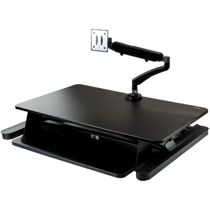 StarTech.com Sit-Stand Desk Converter with Monitor Arm - Up to 26" Monitor - 35" Wide Work Surface - Height Adjustable Standing Desk Converter