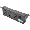 Tripp Lite 3-Outlet Surge Protector Power Strip w/ 2-Port USB Charging Black