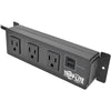 Tripp Lite 3-Outlet Surge Protector Power Strip w/ 2-Port USB Charging Black