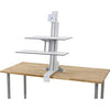 Ergotron WorkFit-S, Single HD with Worksurface+ (White)