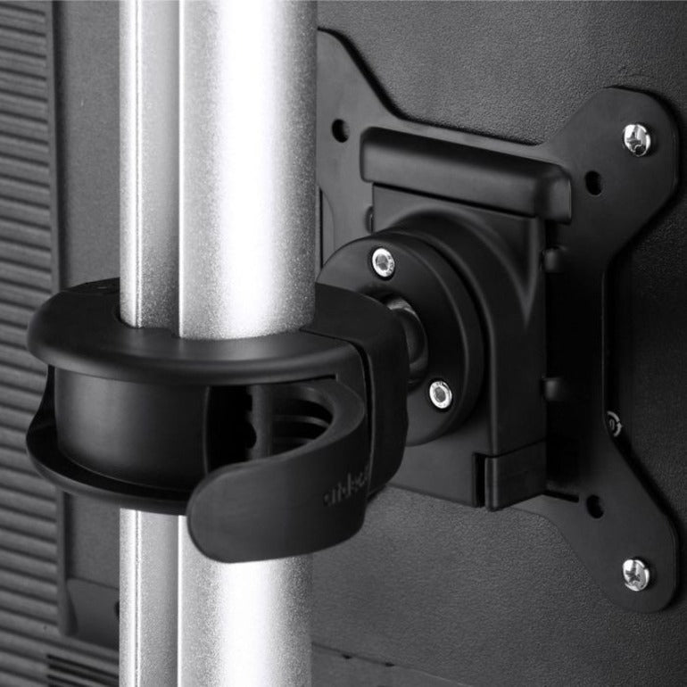 Atdec dual stack or single monitor desk mount - Freestanding base - Loads up to 26.5lb flat or 20lb curved - VESA 75x75, 100x100