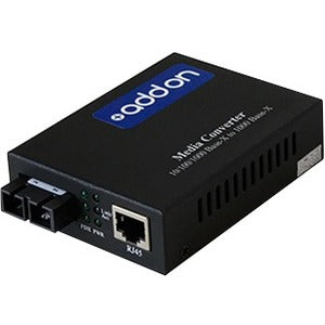 AddOn 10/100/1000Base-TX(RJ45) to 1000Base-SX(SC) MMF 850nm 550m POE Media Converter With EUR Standard Power Supply