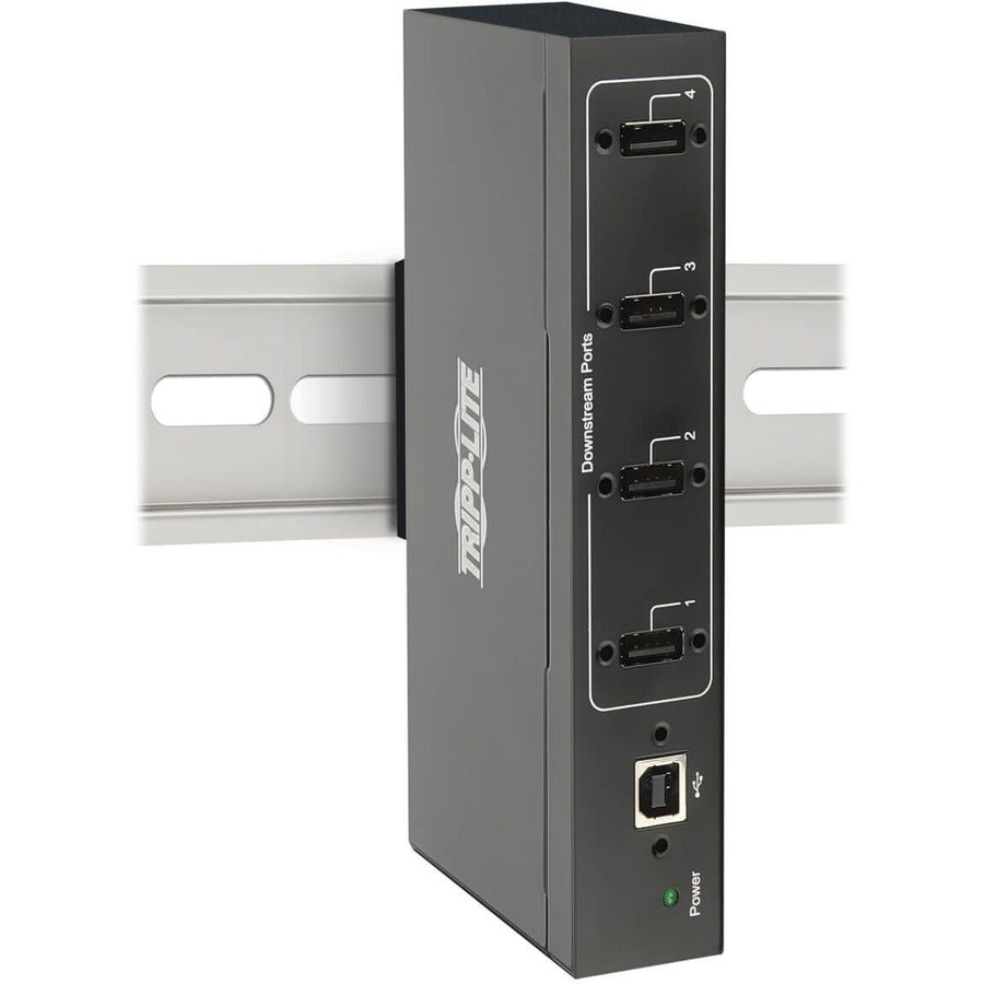 Tripp Lite USB 2.0 Hub Industrial 4-Port 15kV ESD Immunity Metal Mountable