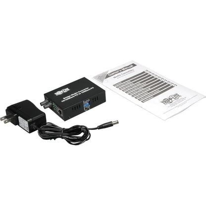 Tripp Lite Fiber Optic 10/100BaseT to 100BaseFX-ST Multimode Media Converter 2km 1310nm