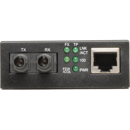 Tripp Lite Fiber Optic 10/100BaseT to 100BaseFX-ST Multimode Media Converter 2km 1310nm