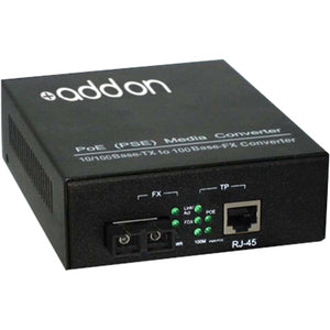 AddOn 10/100Base-TX(RJ-45) to 100Base-FX(SC) MMF 1310nm 2km POE Media Converter
