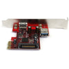 StarTech.com 2 port PCI Express SuperSpeed USB 3.0 Card with UASP Support - 1 Internal 1 External