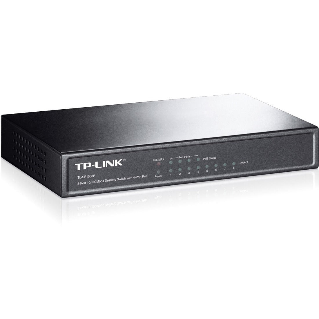TP-LINK TL-SF1008P 10/100Mbps 8-Port Fast Desktop POE Switch with 4 POE Ports