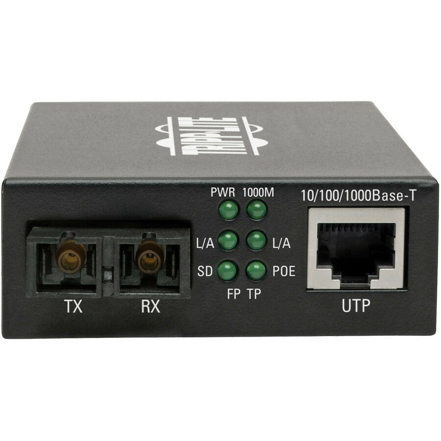 Tripp Lite SC Multimode Fiber to Gbe Media Converter POE+ 10/100/1000 550M