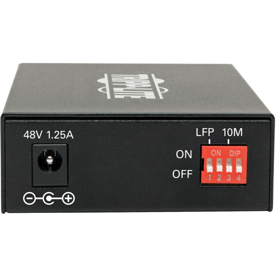 Tripp Lite Gigabit SFP Fiber to Ethernet Media Converter, POE+ - 10/100/1000 Mbps