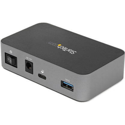 StarTech.com 4 Port USB C Hub with Power Adapter, USB 3.1/3.2 Gen 2 (10Gbps), 4x USB Type A, Self Powered, Fast Charge Port, Mountable