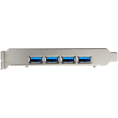 StarTech.com 4-Port USB PCIe Card - 10Gbps USB 3.1/3.2 Gen 2 Type-A PCI Express Expansion Card - 2 Controllers - 4xUSB - Windows/Mac/Linux